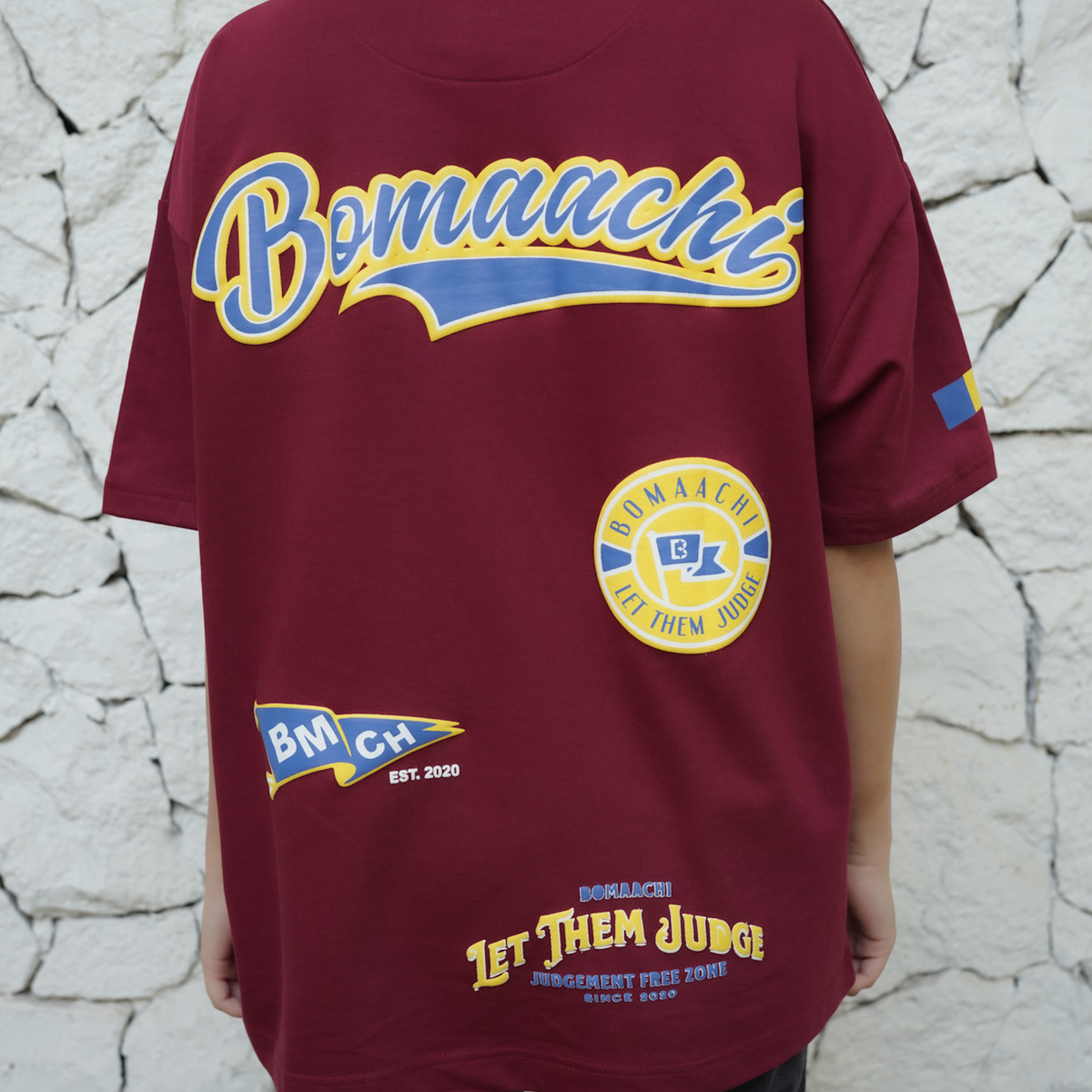 Varsity T-shirt Burgandy – BOMAACHI