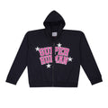 Super Human Black Zipper Hoodie