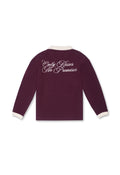 Only Kisses Burgandy Oversized Full-Sleeve Polo