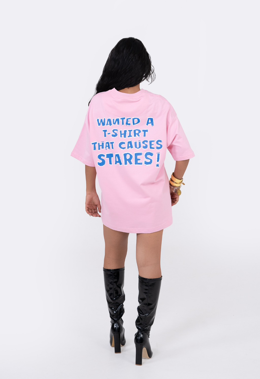 Causes Stares Scribbled Baby Pink T-shirt