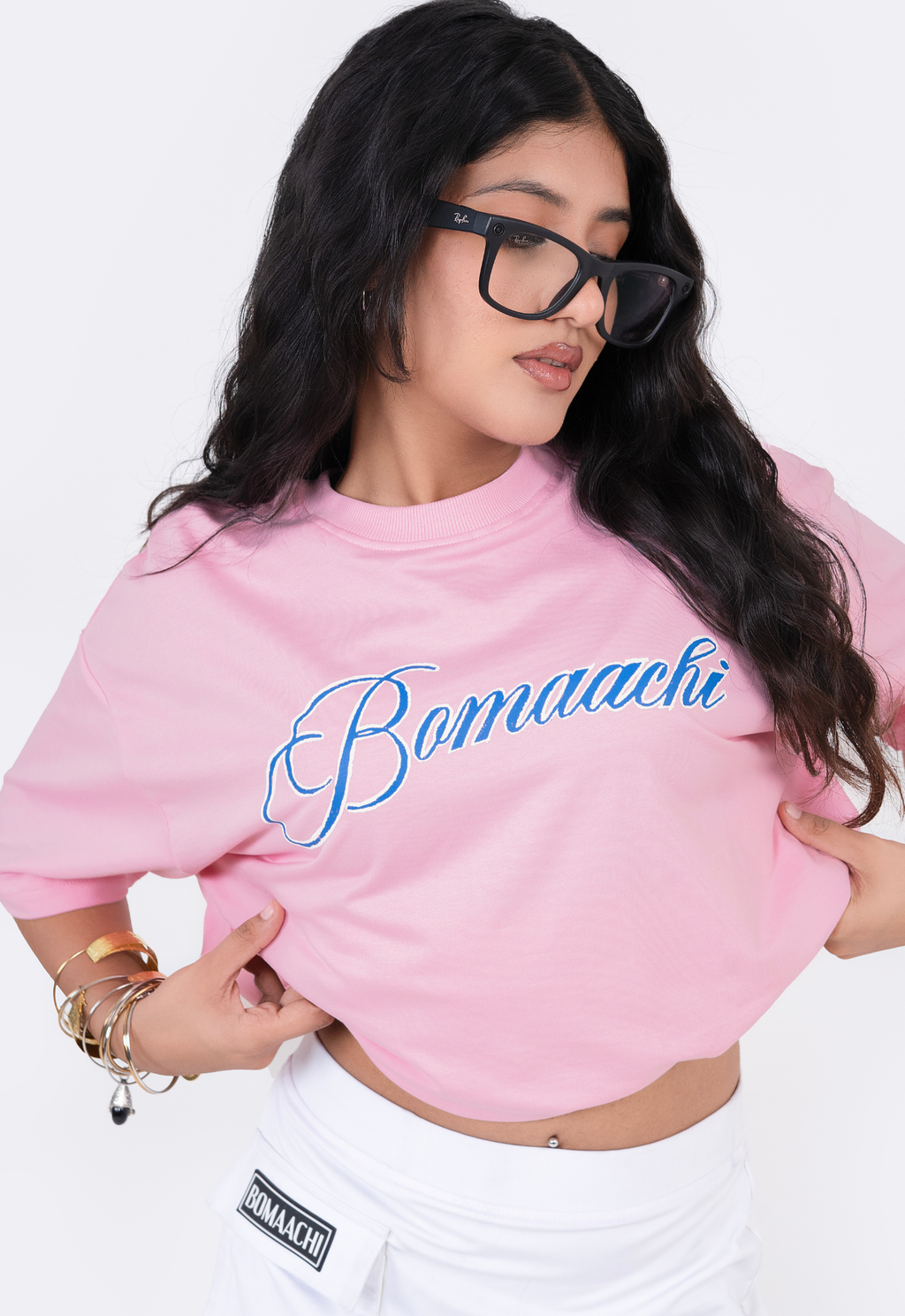 Causes Stares Scribbled Baby Pink T-shirt