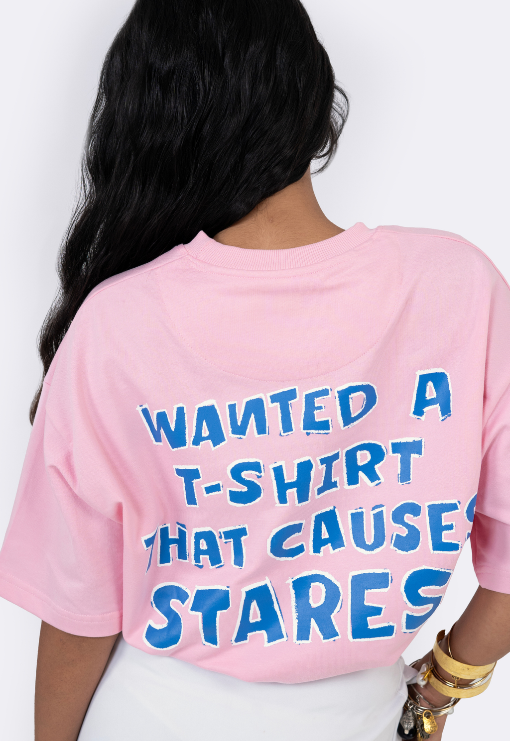 Causes Stares Scribbled Baby Pink T-shirt