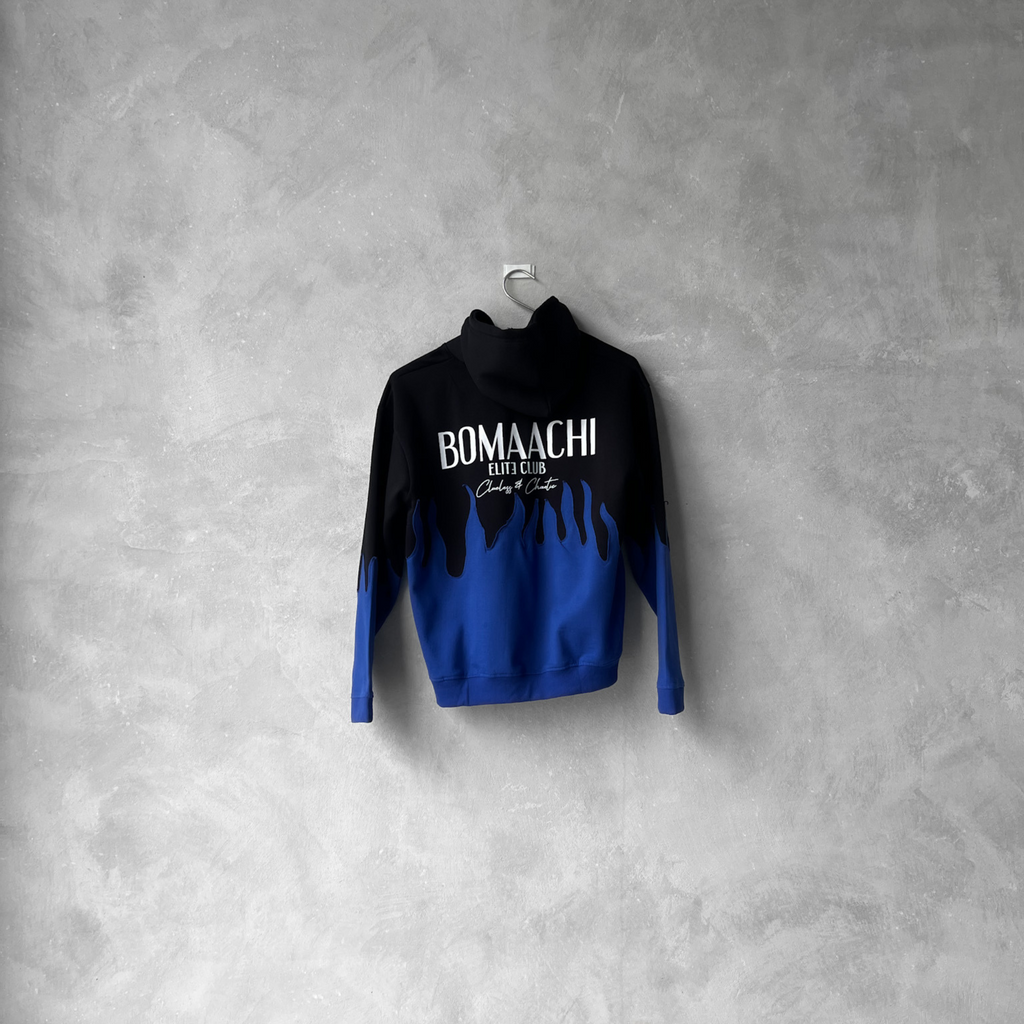 Blue Black Flame Hoodie