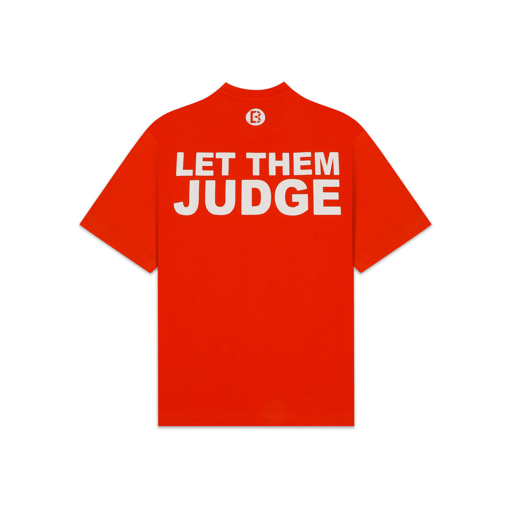 Let Them Judge Printed Orange T-shirt