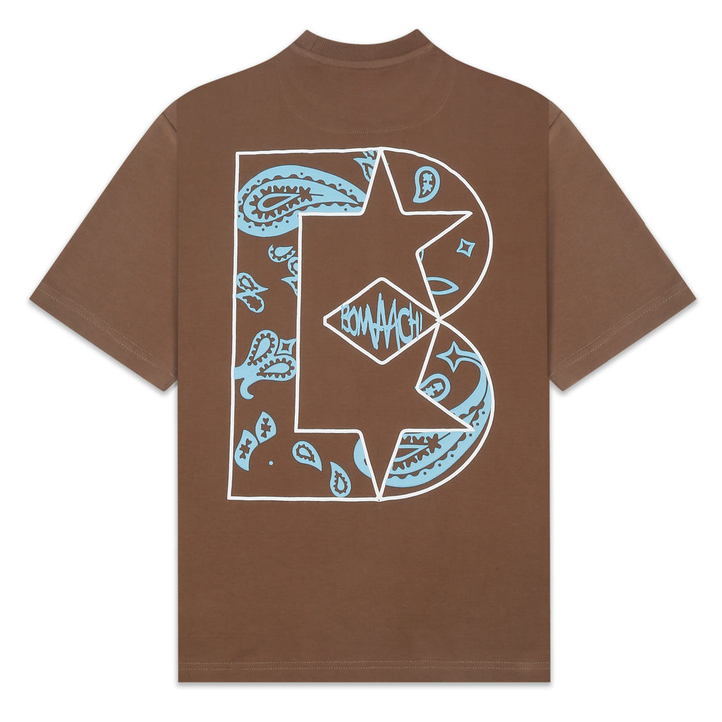 Chalk Brown Paisley Printed T-shirt