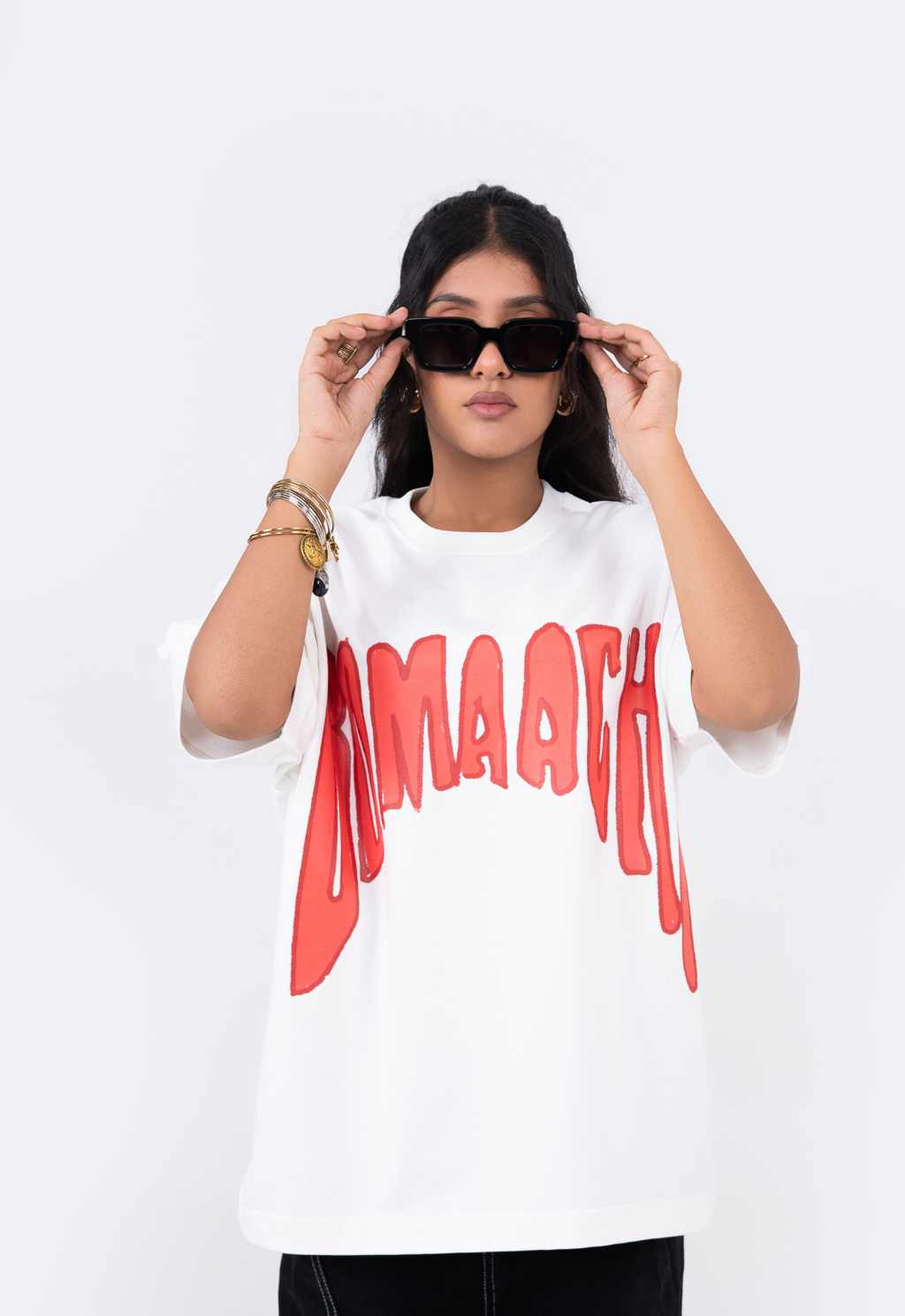Hold My Hand Scribbled White T-shirt