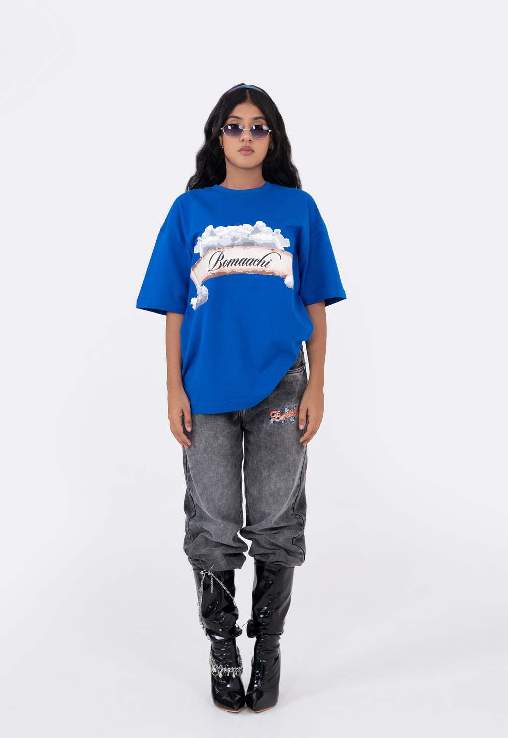 Angel in Clouds Cobalt Blue T-shirt