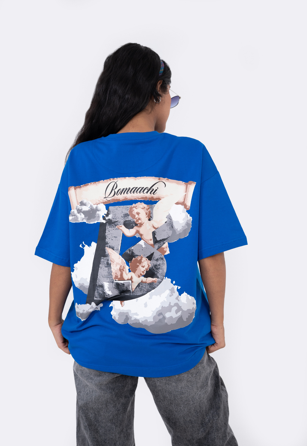 Angel in Clouds Cobalt Blue T-shirt