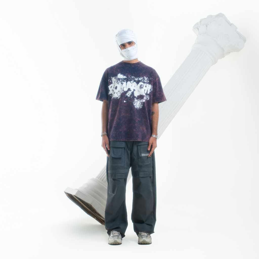 Navy Blue Acid Washed T-shirt