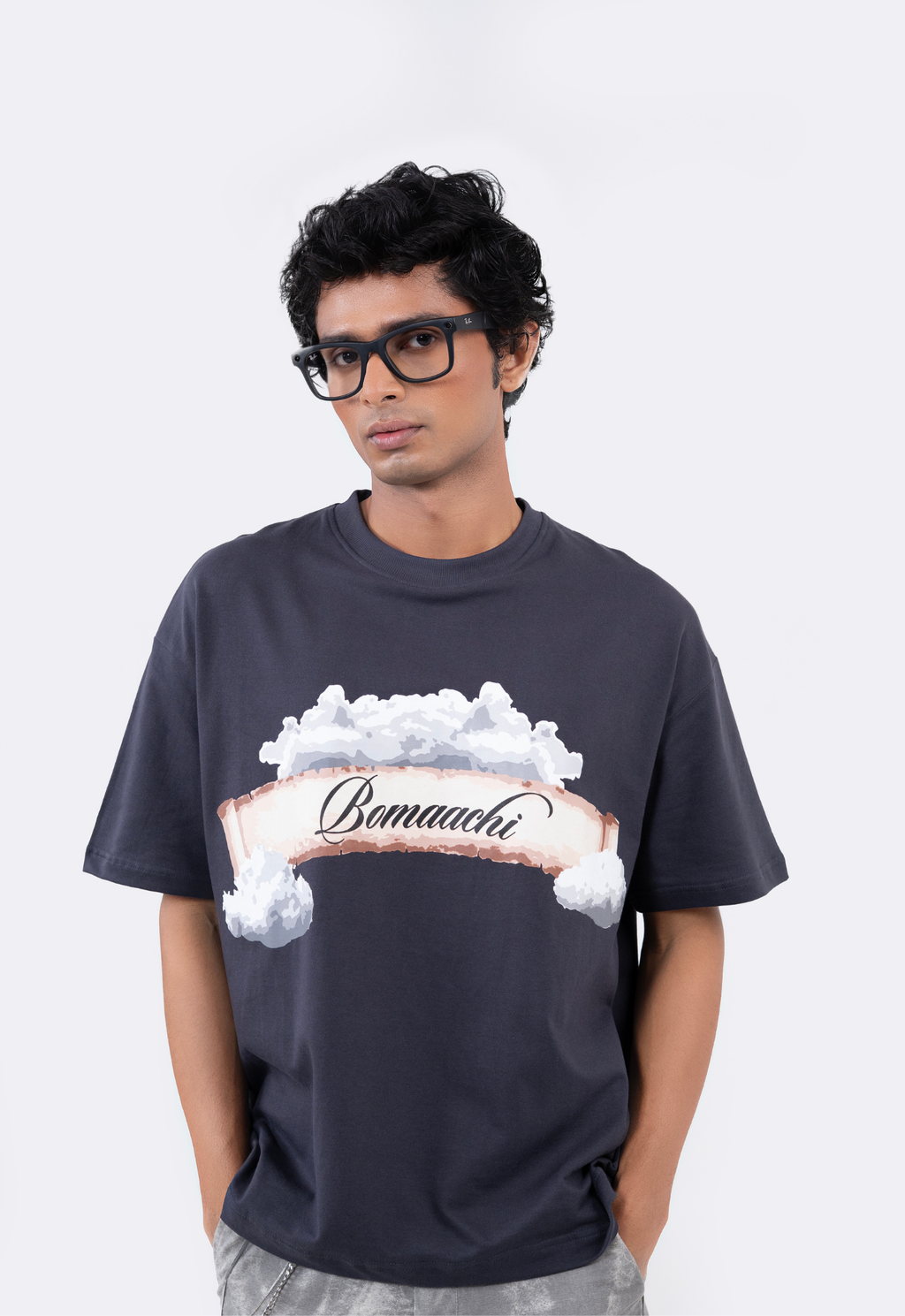 Angel in Clouds dark grey T-shirt
