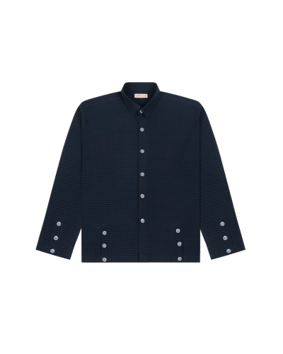Textured Blue Shacket