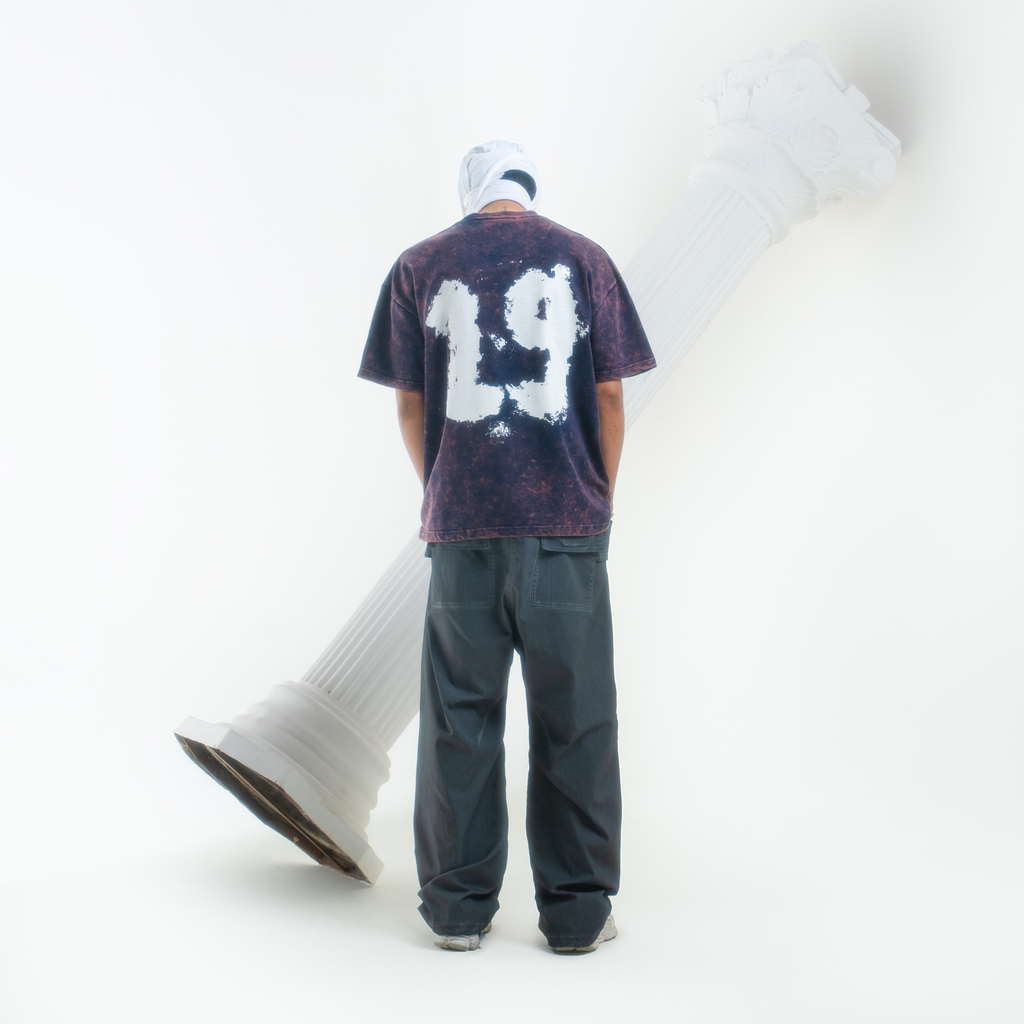 Navy Blue Acid Washed T-shirt