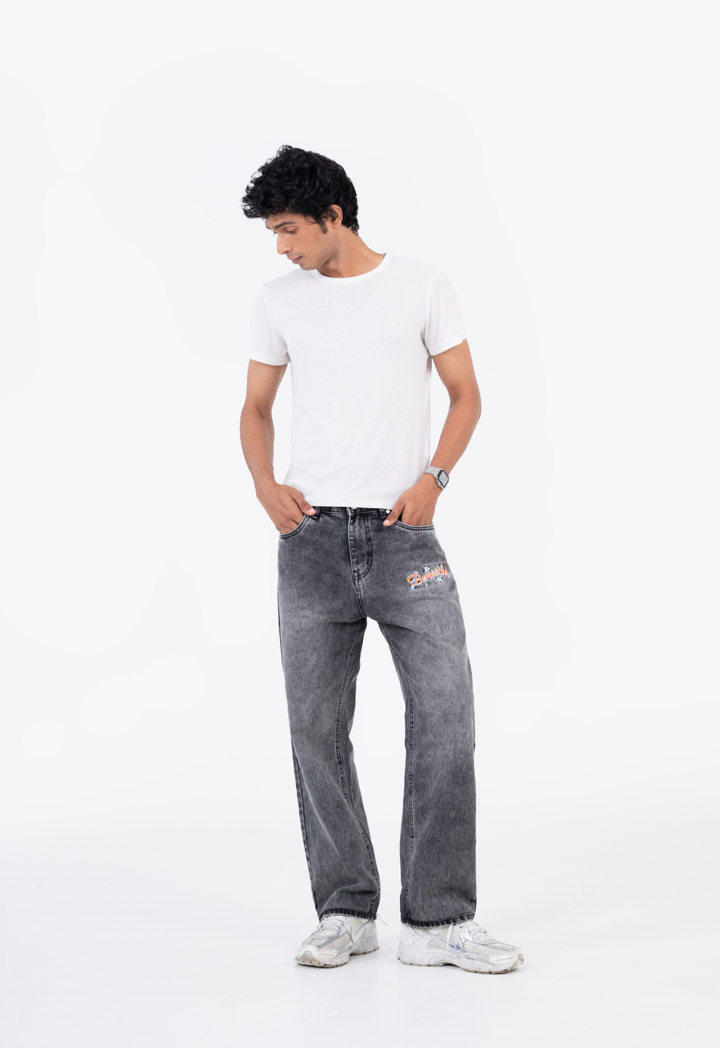 Washed Grey Denim