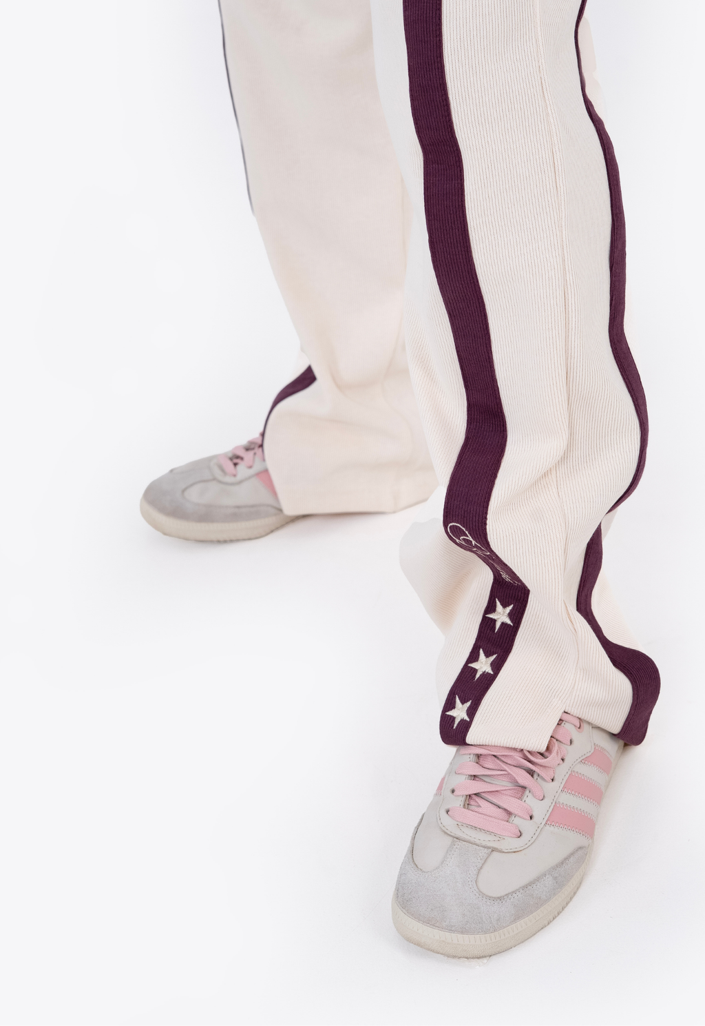 Striped Beige Track Pant