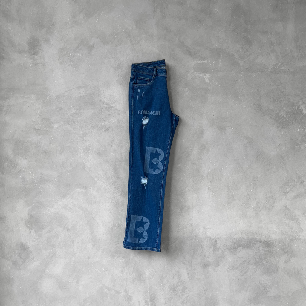 Blue monogram Denim