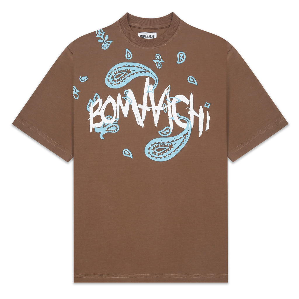 Chalk Brown Paisley Printed T-shirt