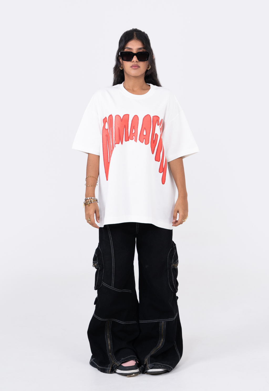 Hold My Hand Scribbled White T-shirt