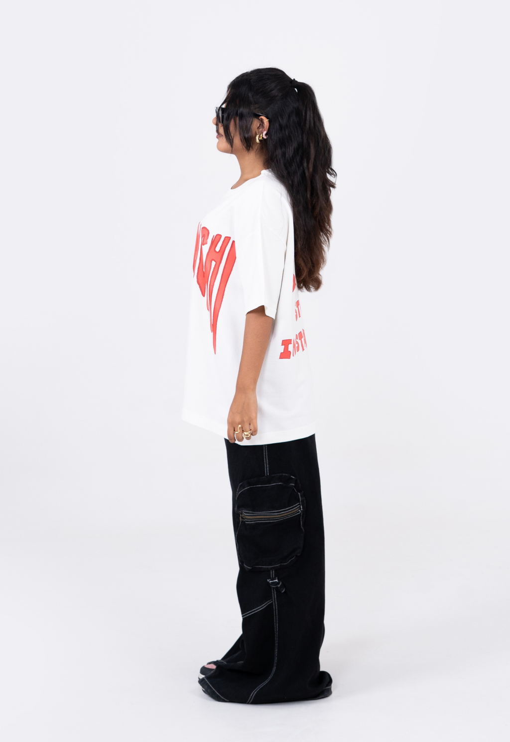 Hold My Hand Scribbled White T-shirt