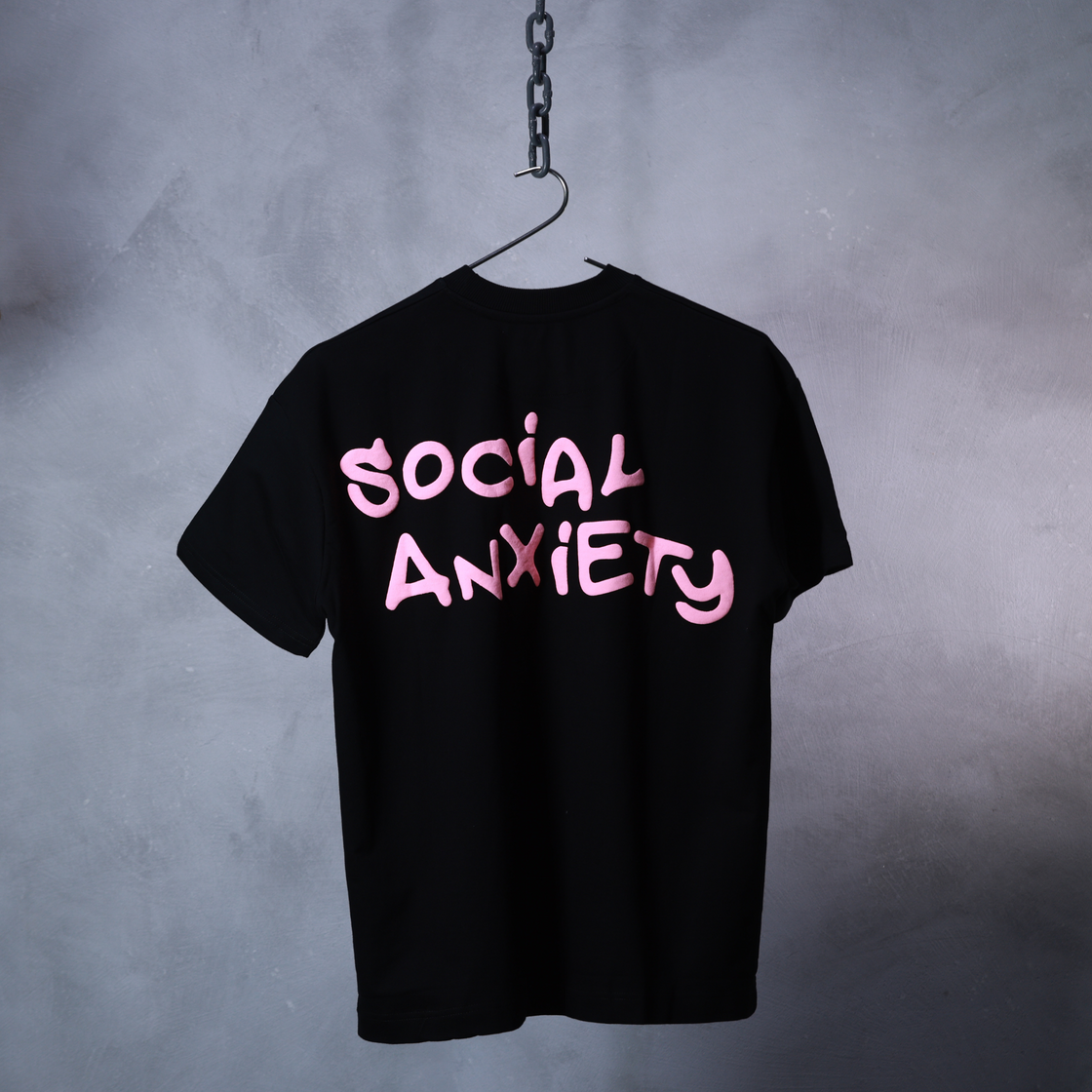 TOO SOBER & SOCIAL ANXIETY BLACK T-SHIRT