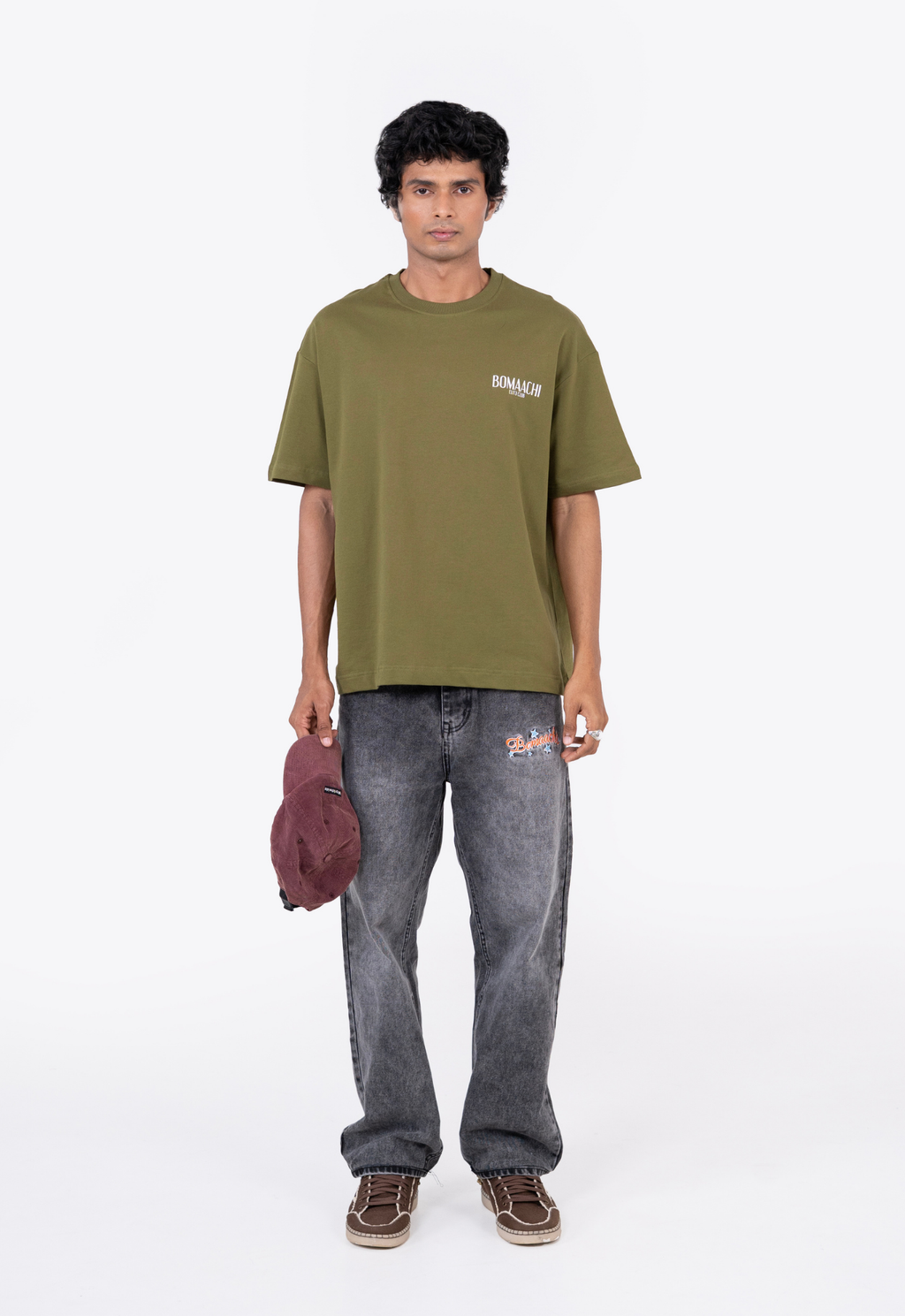 Oversized Blank Army Green