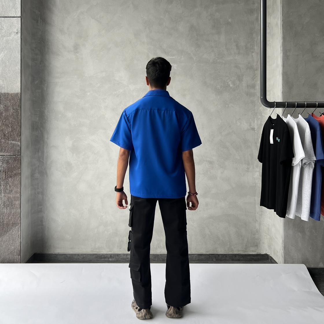 Cobalt Blue Statement Embroidered Shirt