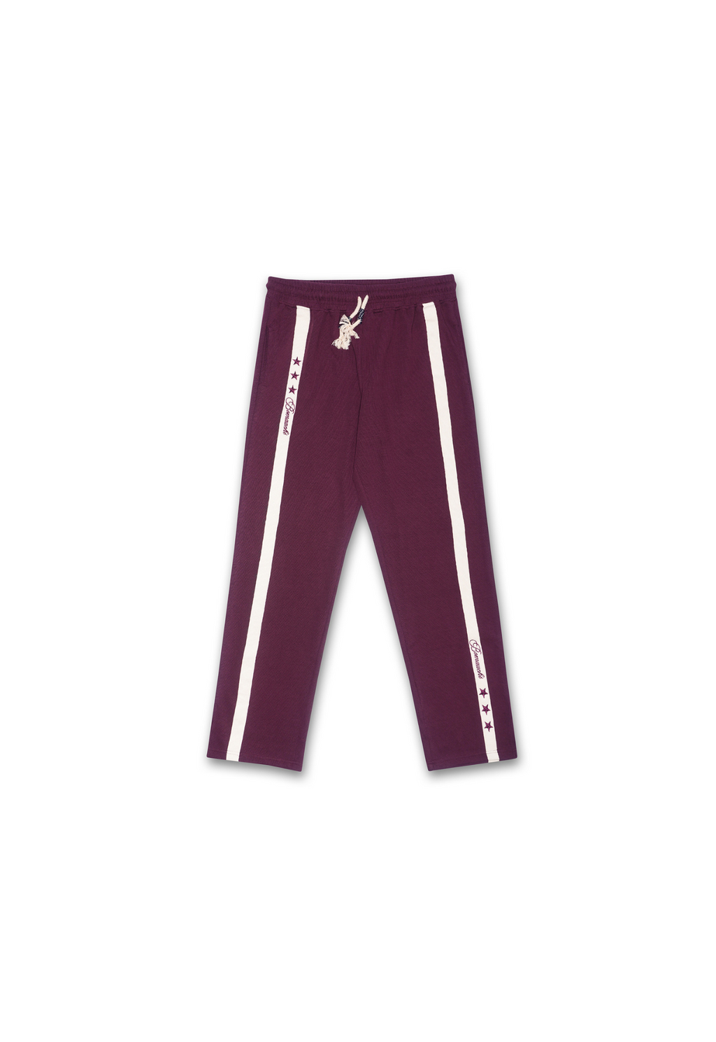 Striped Burgandy Track Pant