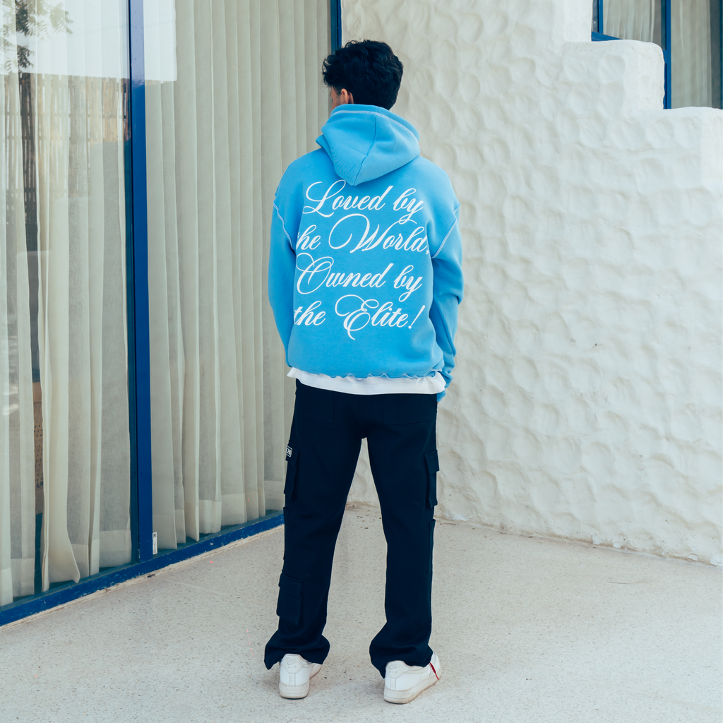 Elite Club Stitched Line Blue Hoodie