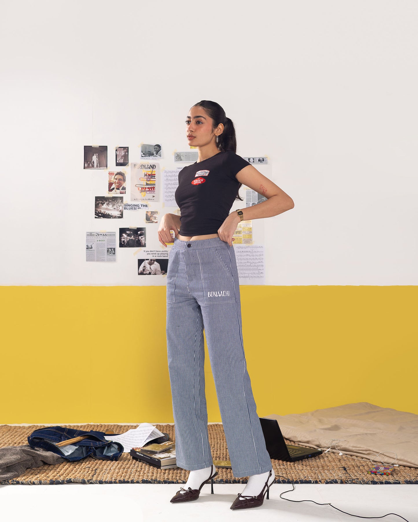 Striped Cotton Pants