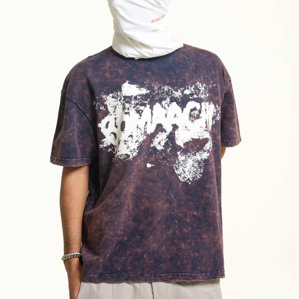 Navy Blue Acid Washed T-shirt