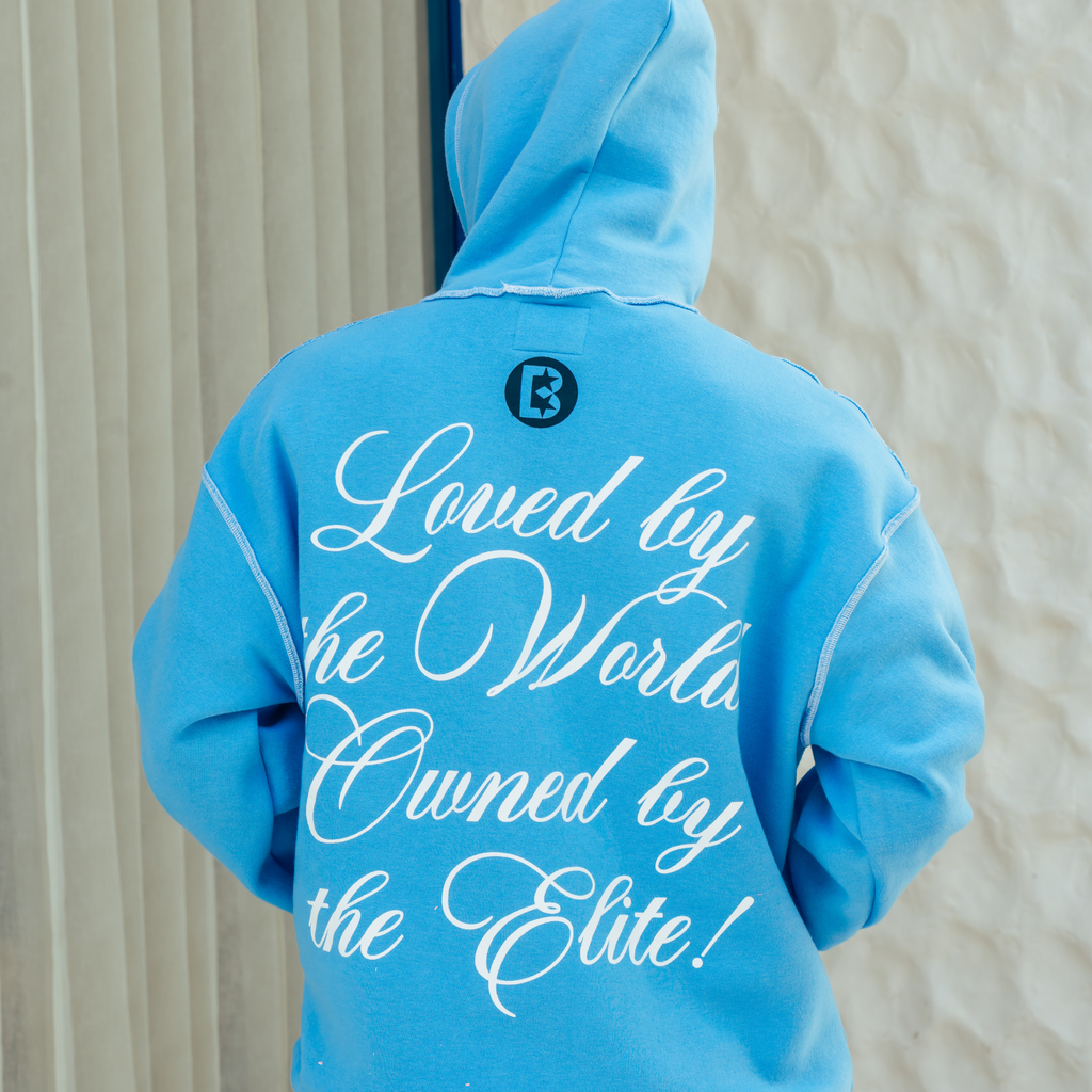 Elite Club Stitched Line Blue Hoodie