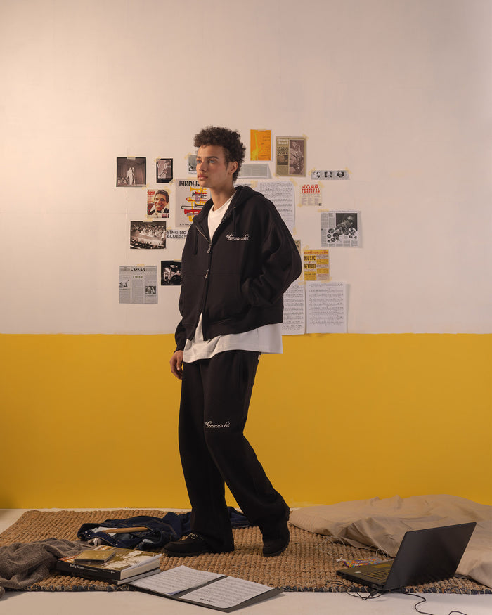 The Signature Rope Zip-Up - Black