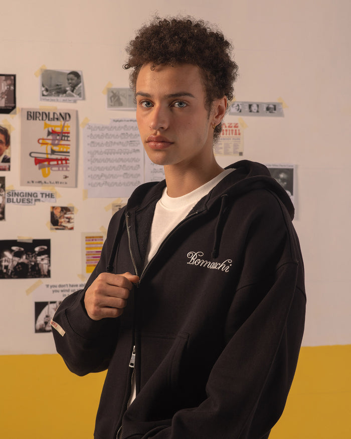 The Signature Rope Zip-Up - Black