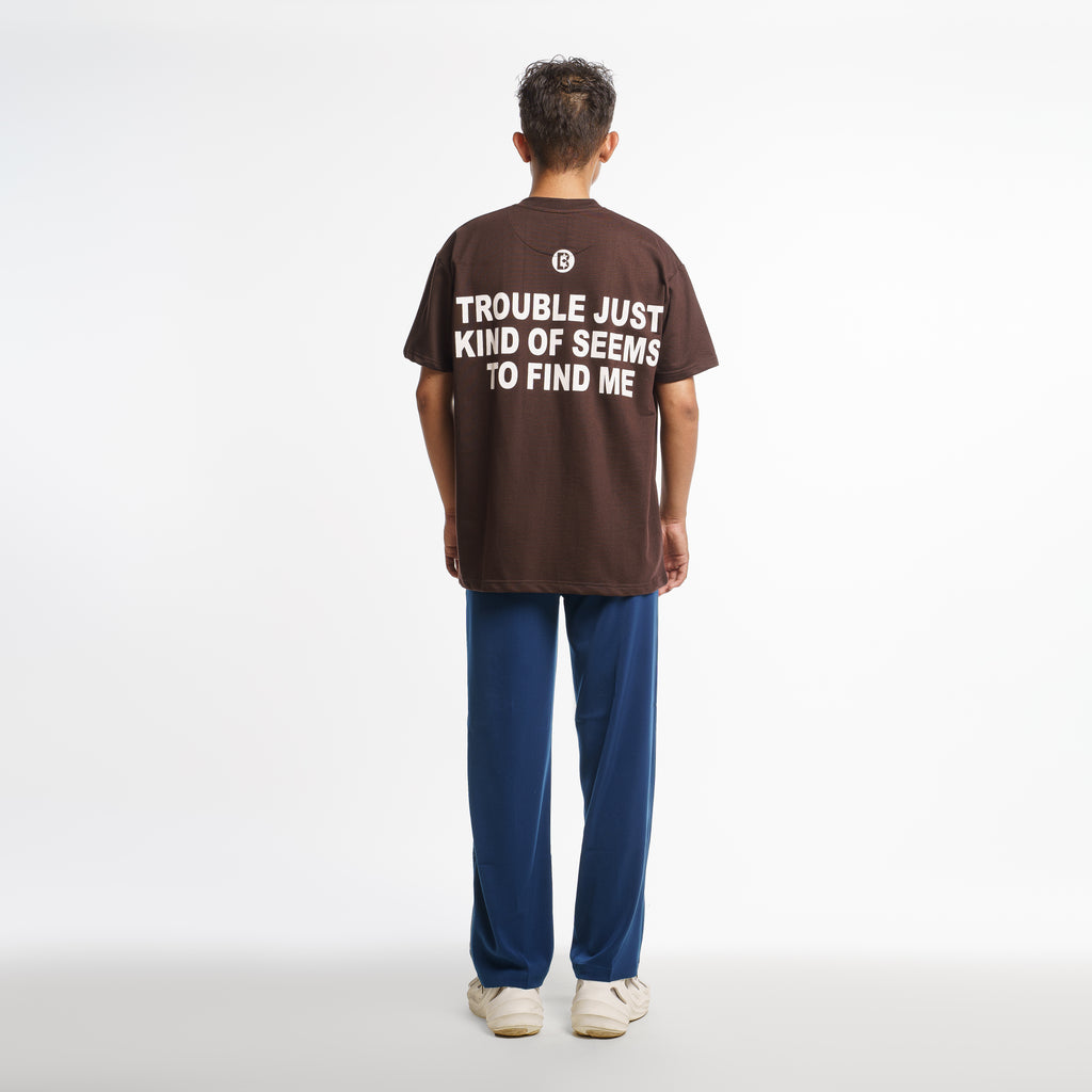 Not My Fault Dark Brown T-shirt (GO A SIZE UP)