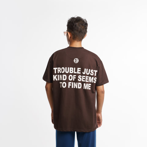 Not My Fault Dark Brown T-shirt (GO A SIZE UP)