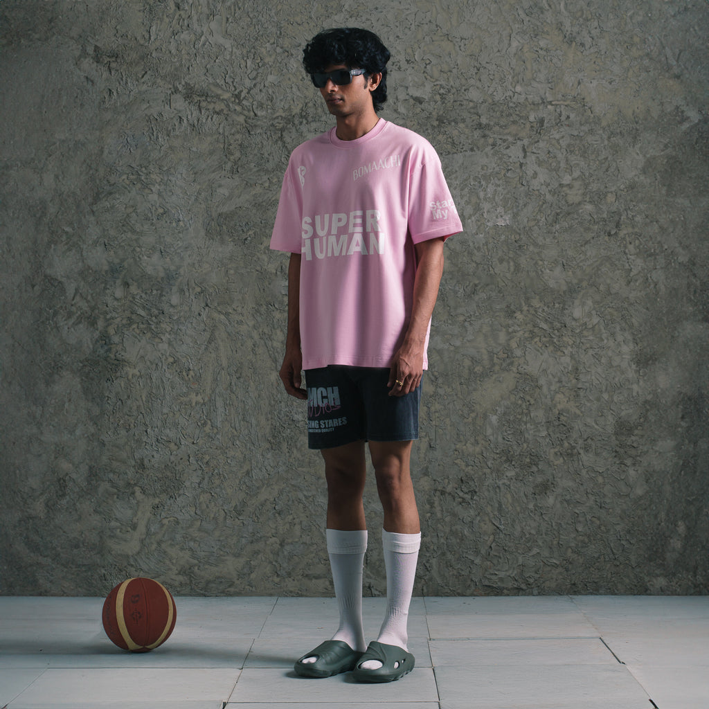 Super Human Baby Pink T-shirt