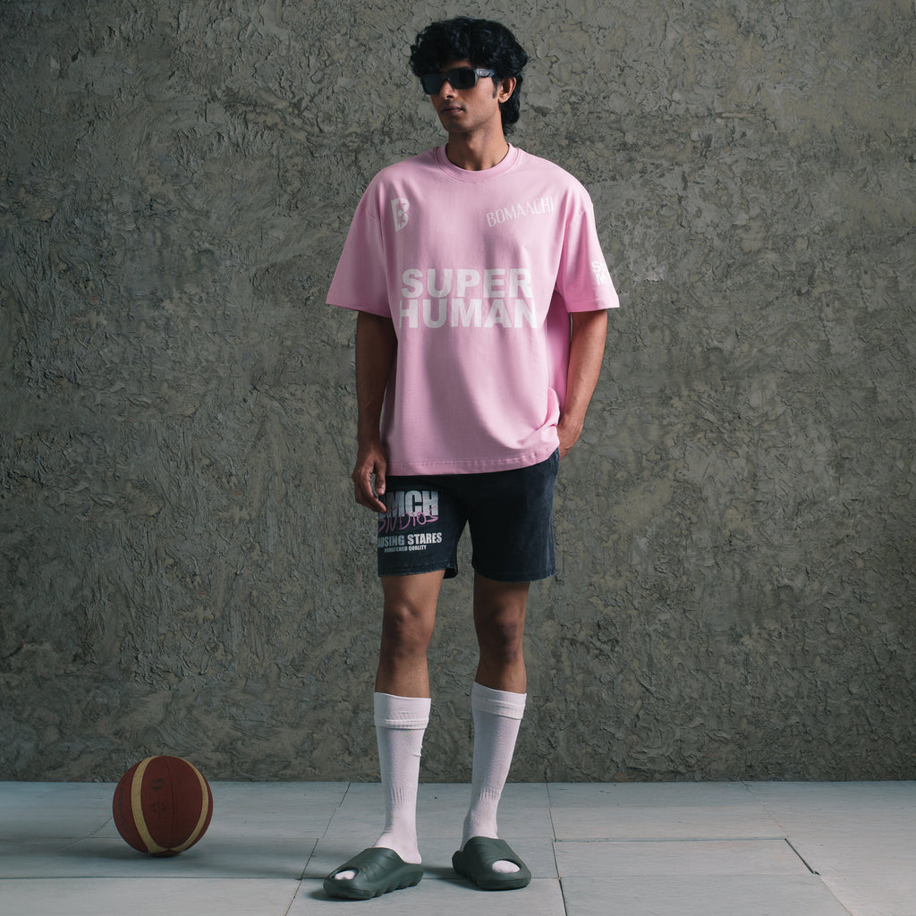 Super Human Baby Pink T-shirt