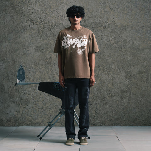 Brown Acid Washed T-shirt