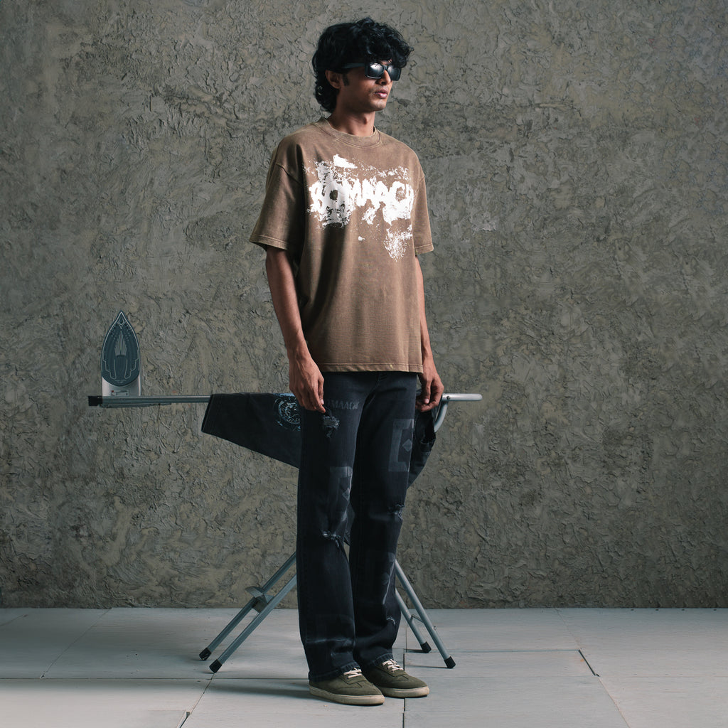 Brown Acid Washed T-shirt