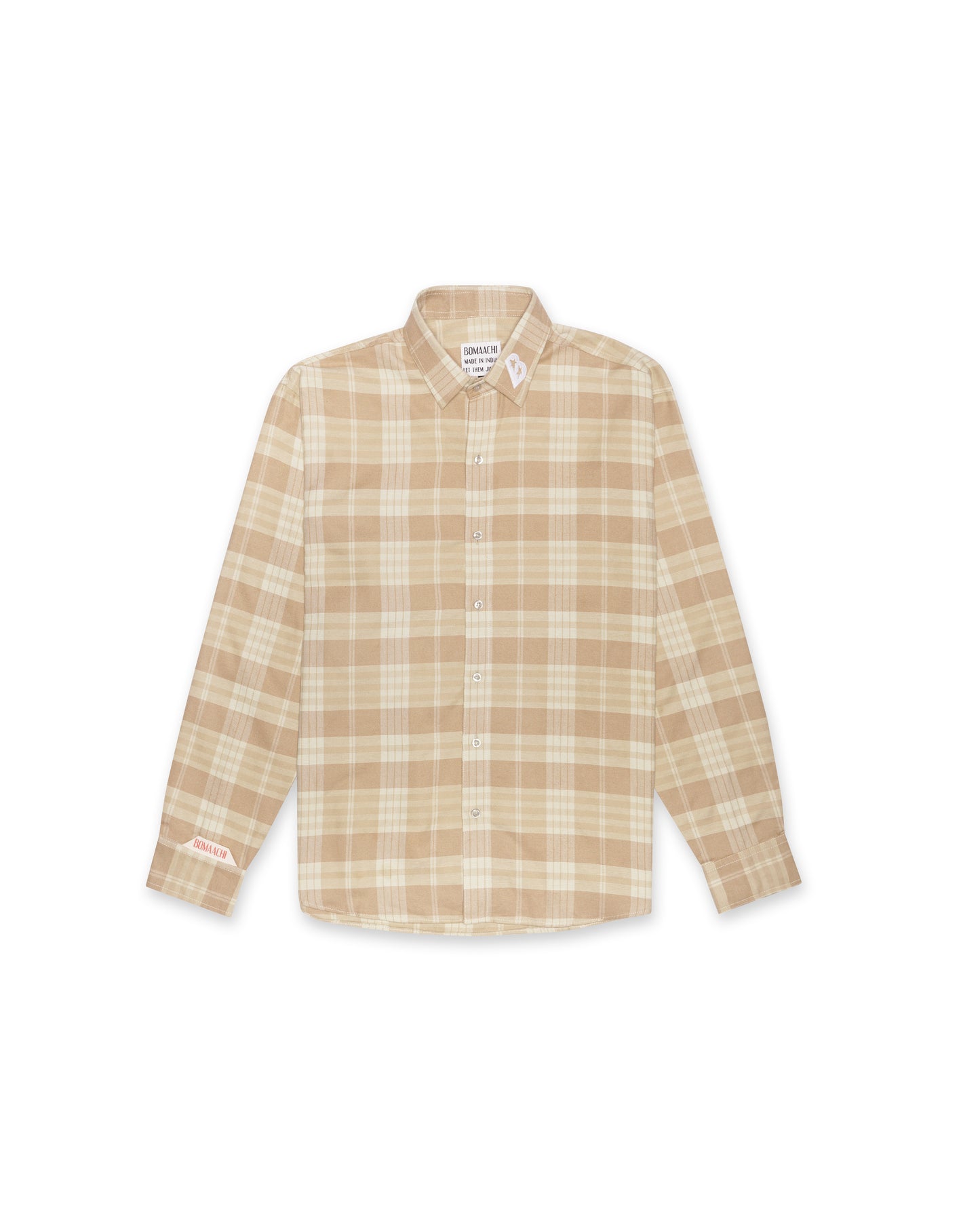 Checkered Shirt Beige