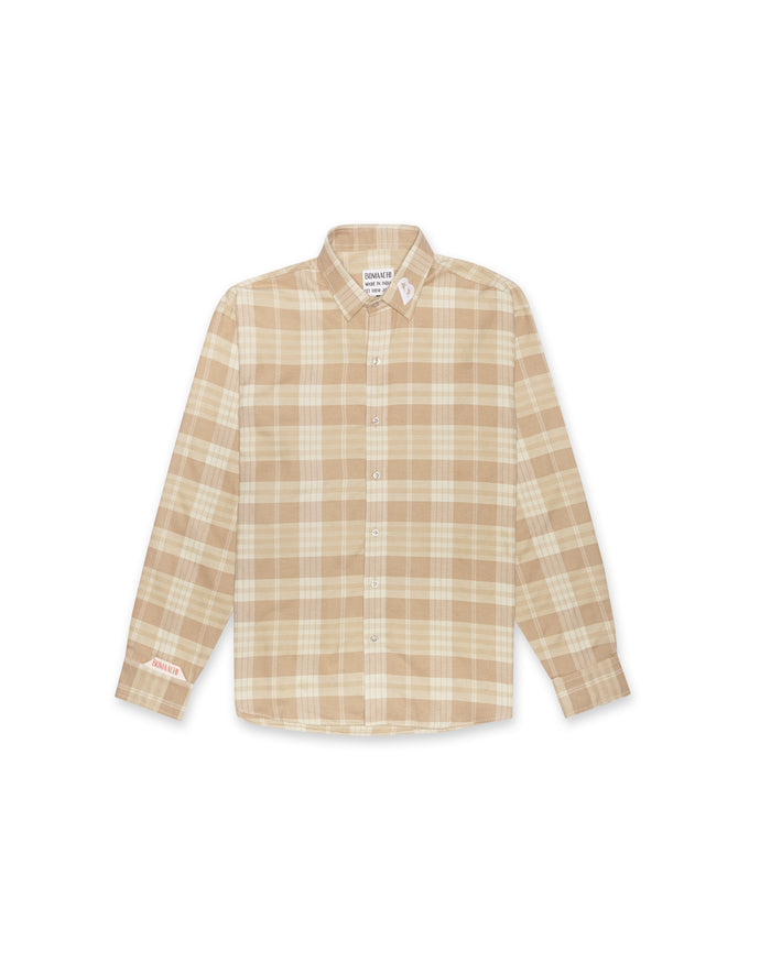 Checkered Shirt Beige