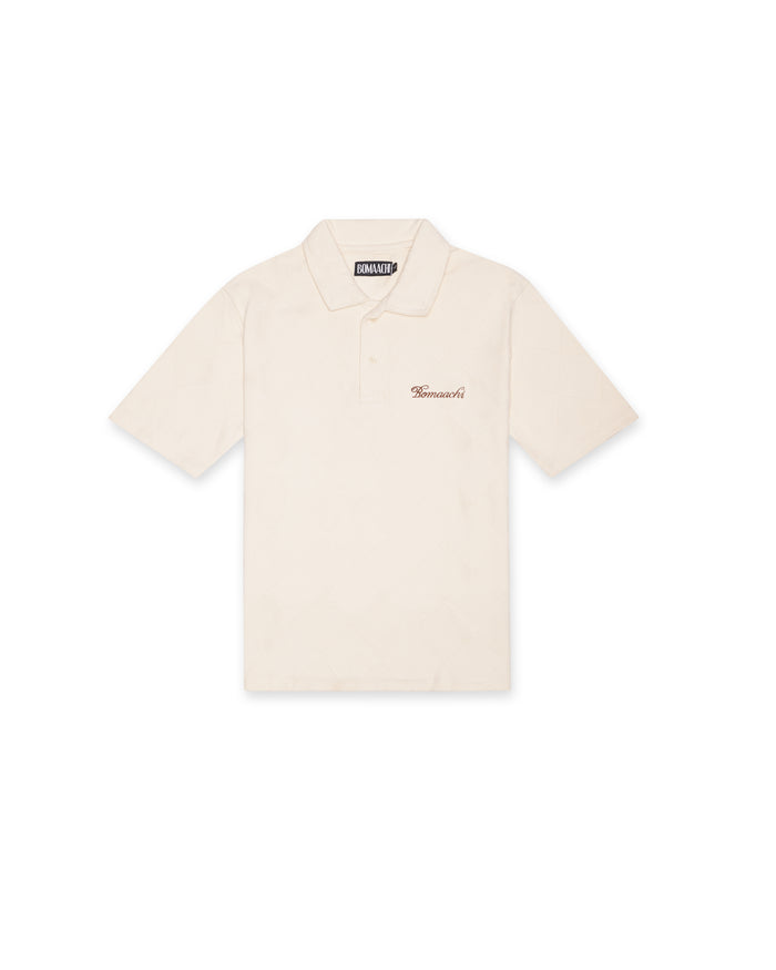 Textured Polo Cream T-shirt (Regular Fit)