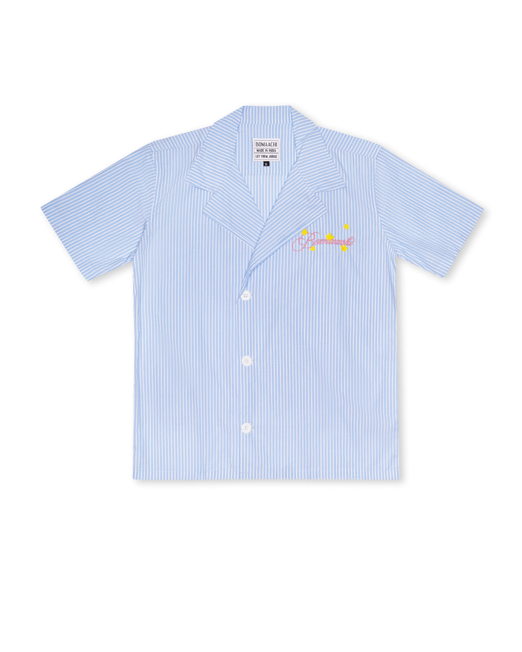 Blue Striped Shirt Half Sleeve