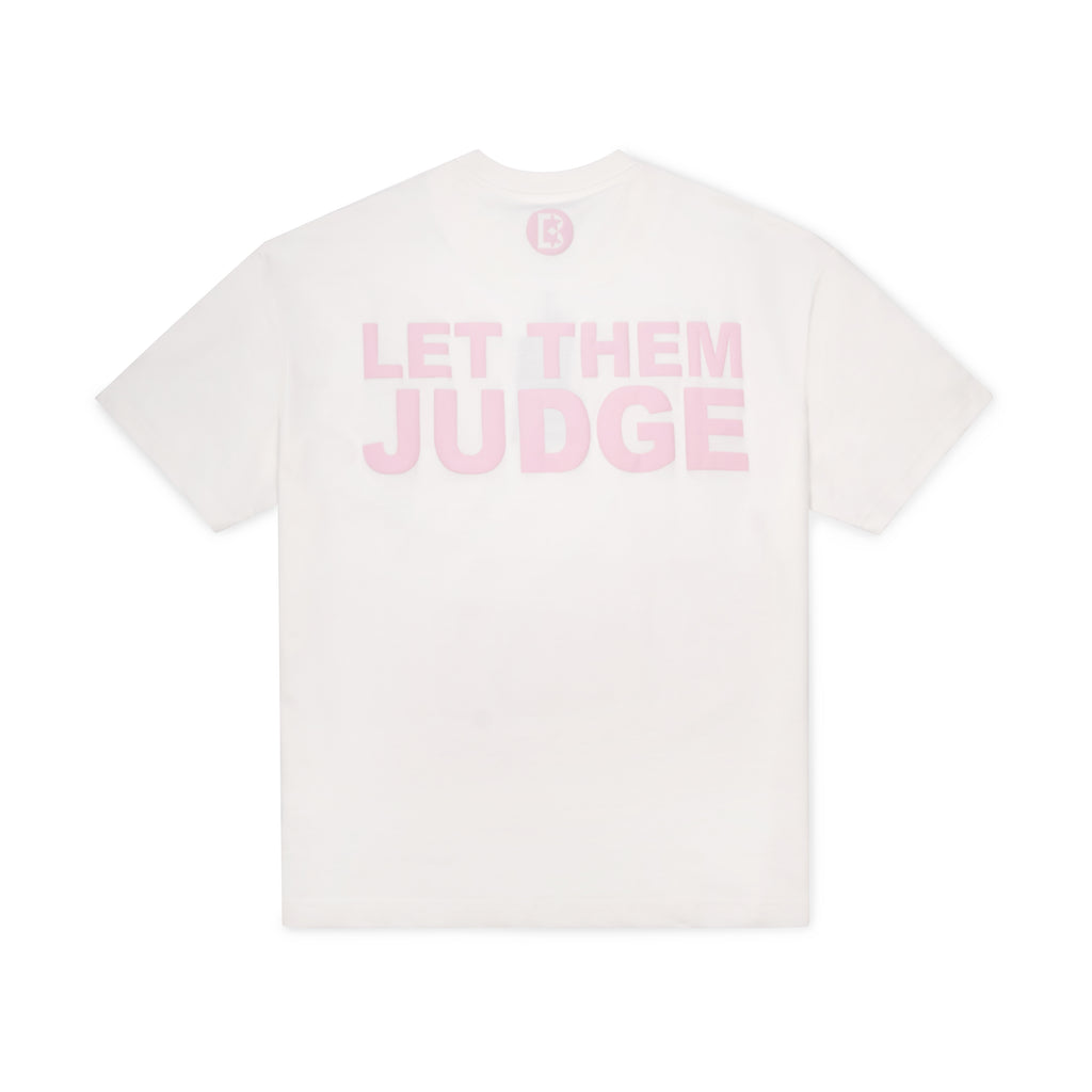 Let Them Judge Printed Off-white T-shirt