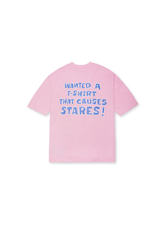 Causes Stares Scribbled Baby Pink T-shirt