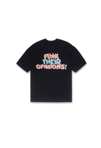 F Their Opinions Scribbled Black T-shirt