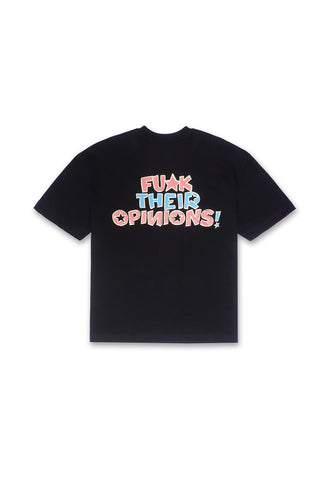 F Their Opinions Scribbled Black T-shirt