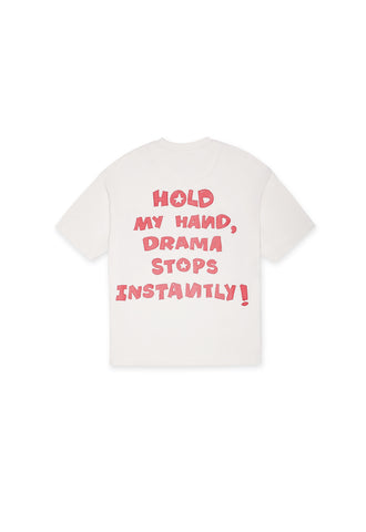 Hold My Hand Scribbled White T-shirt
