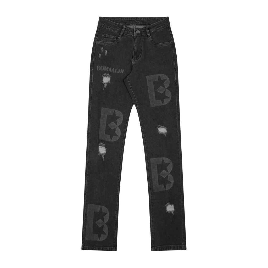 Black Monogram Denim