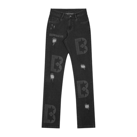 Black Monogram Denim