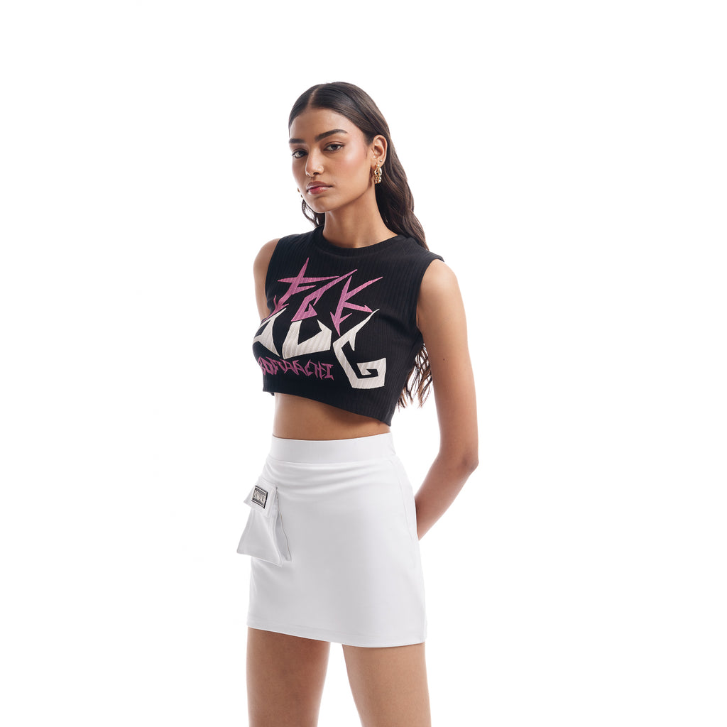 FCK AVG Black Crop Top